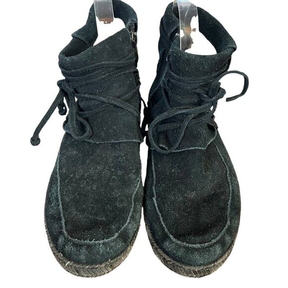 Ugg Australia Womens 1019129 Reid Black Suede Ankle Boots Moccasins Booties 7.5 - Picture 8 of 16
